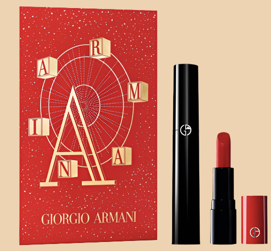 Giorgio Armani Eyes To Kill Gift Set 10ml Mascara + 1.4g Lip Power Lipstick 400