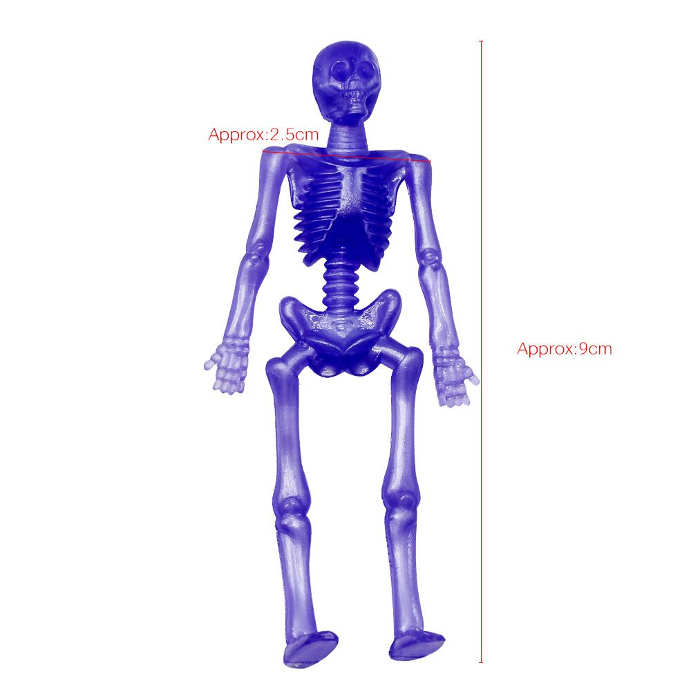 Lot de 15/25 poupées d'horreur en caoutchouc souple TPR pour enfants, jouet anti-stress, squelette extensible, cadeaux d'Halloween