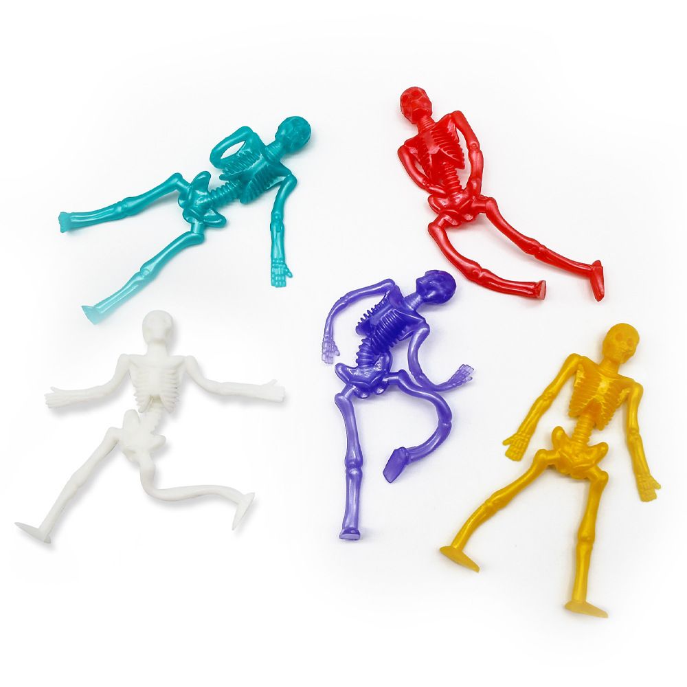 Lot de 15/25 poupées d'horreur en caoutchouc souple TPR pour enfants, jouet anti-stress, squelette extensible, cadeaux d'Halloween