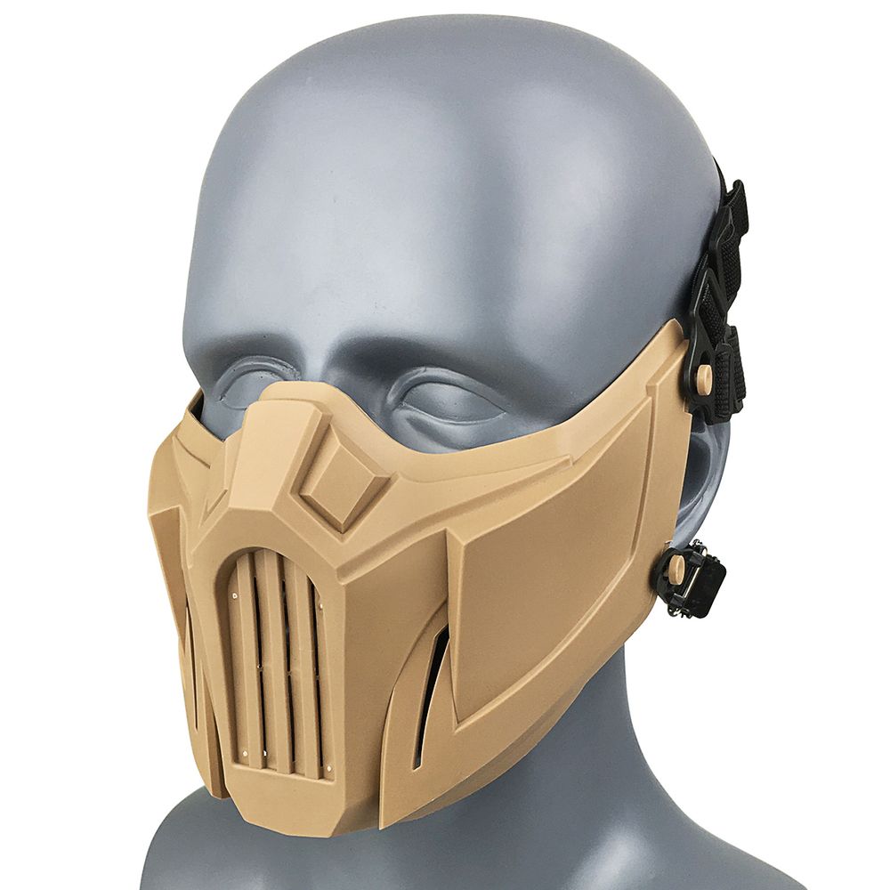 Masque tactique demi-visage Airsoft REikirc réglable CS Cosplay Halloween masques militaires