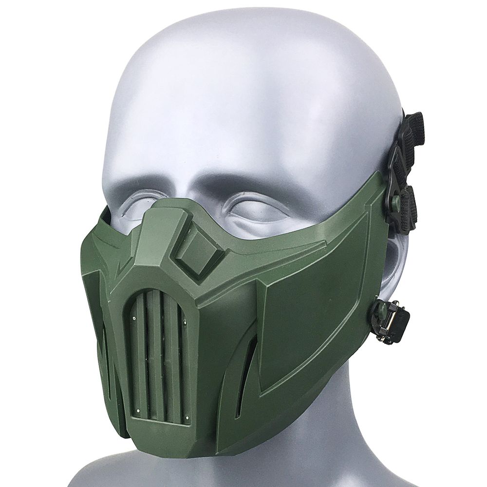 Masque tactique demi-visage Airsoft REikirc réglable CS Cosplay Halloween masques militaires