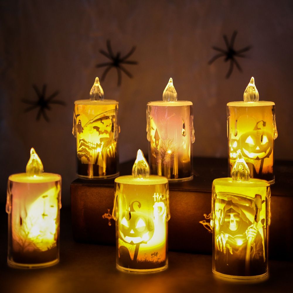 Halloween LED Ghost Pumpkin Horror Candle Lights