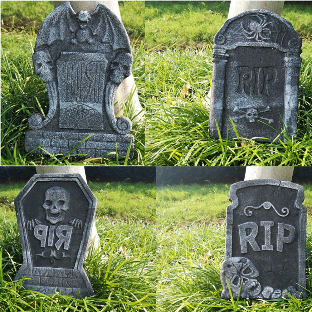 1pc Mousse Squelette Halloween Décorations pour Maison Tombe Chauve-Souris Fête Fournitures Halloween Accessoires Horreur Maison Accessoires Rip Tombstone