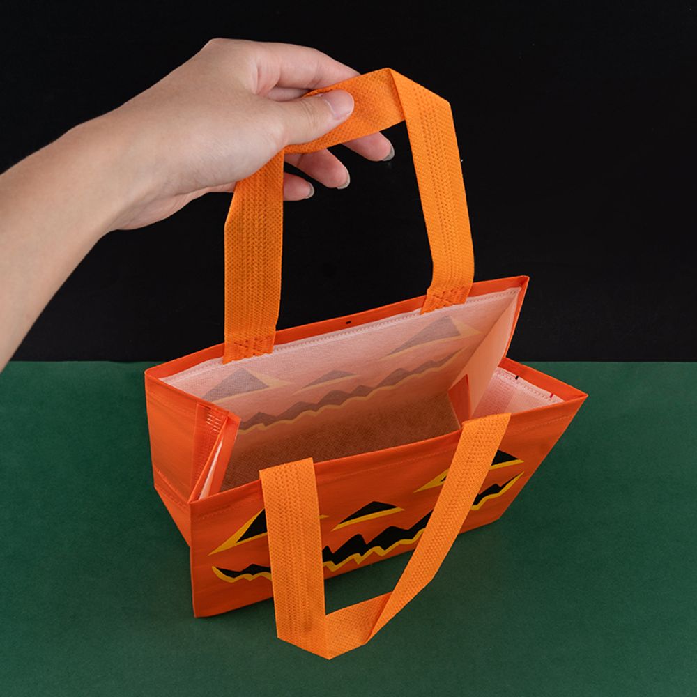 Lot de 12/30 sacs fourre-tout d'Halloween non tissés, emballage de courses, collation, festival de sorcières effrayantes, fête d'enfants, bonbons, cadeaux, fournitures en gros