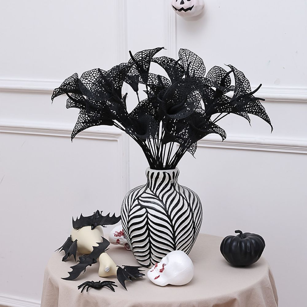 2PCS Simulation Fleur Halloween M esh Fleur Taro Branche Décoration de la Maison Halloween Decoration13262_X2