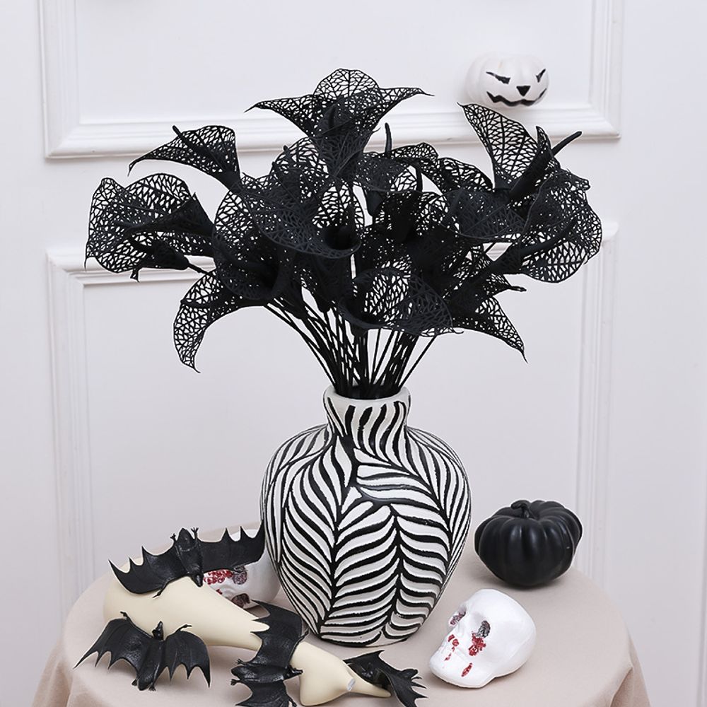 2PCS Simulation Fleur Halloween M esh Fleur Taro Branche Décoration de la Maison Halloween Decoration13262_X2