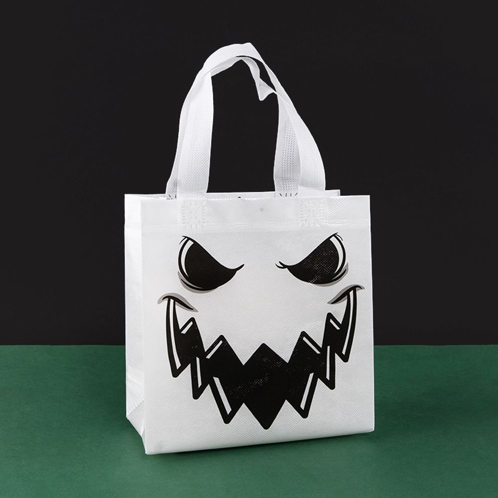 Lot de 12/30 sacs fourre-tout d'Halloween non tissés, emballage de courses, collation, festival de sorcières effrayantes, fête d'enfants, bonbons, cadeaux, fournitures en gros