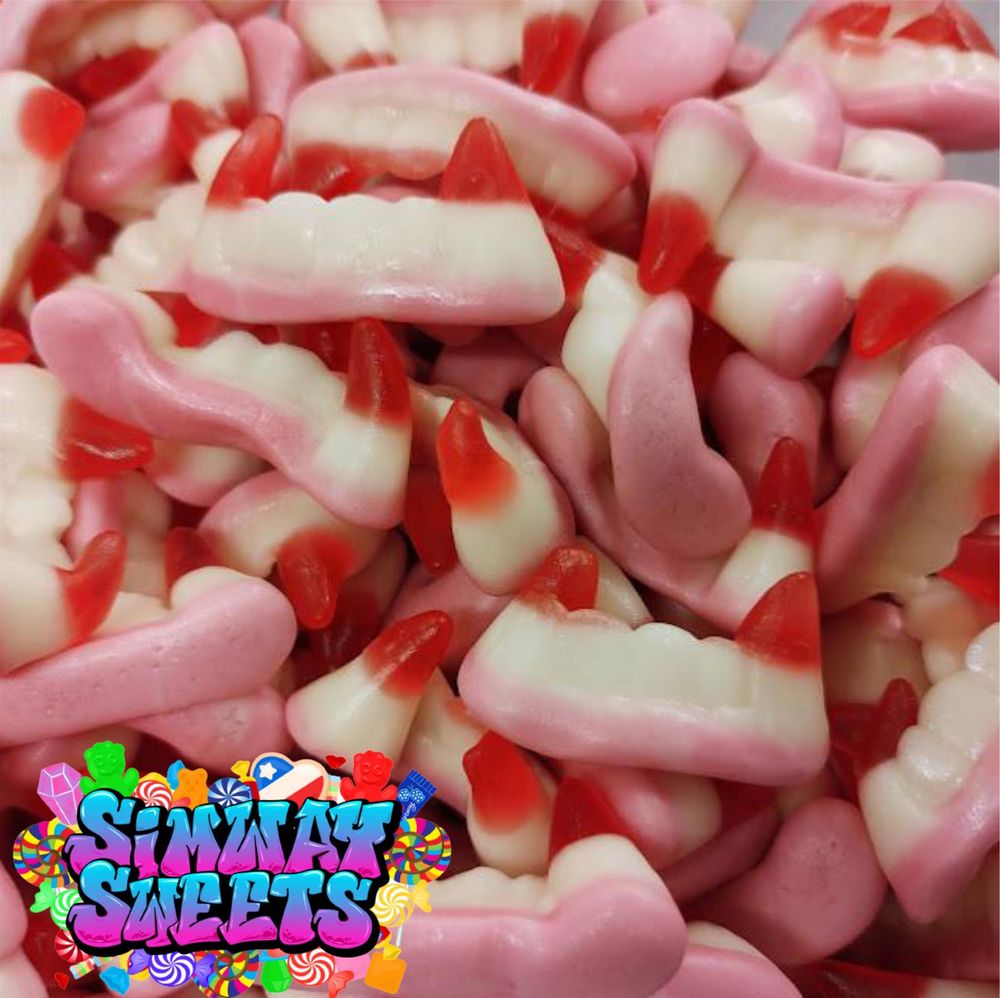 Bonbons gélifiés aux dents de vampire Bonbons rétro en pot cadeau