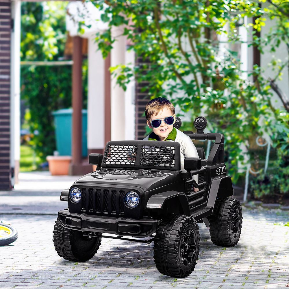 Voiture électrique tout-terrain 12 V pour enfants - Jouet télécommandé - Noir - HOMCOM