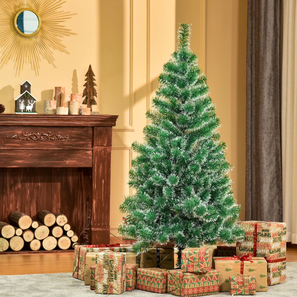 Homcom 5ft Indoor Christmas Tree Artificial Deco Xmas Gift Metal Stand 416 Tips