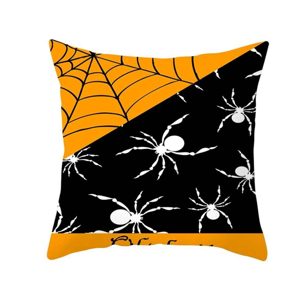Décoration d'Halloween pour la maison, dessin animé, citrouille, chauve-souris, fantôme, taie d'oreiller, fournitures de fête d'Halloween, accessoires, ornement d'Halloween