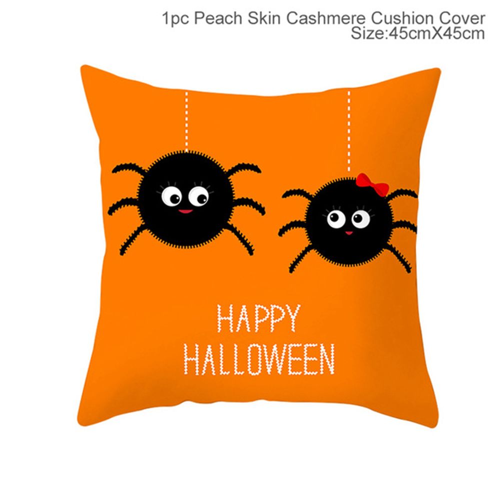 Décoration d'Halloween pour la maison, dessin animé, citrouille, chauve-souris, fantôme, taie d'oreiller, fournitures de fête d'Halloween, accessoires, ornement d'Halloween