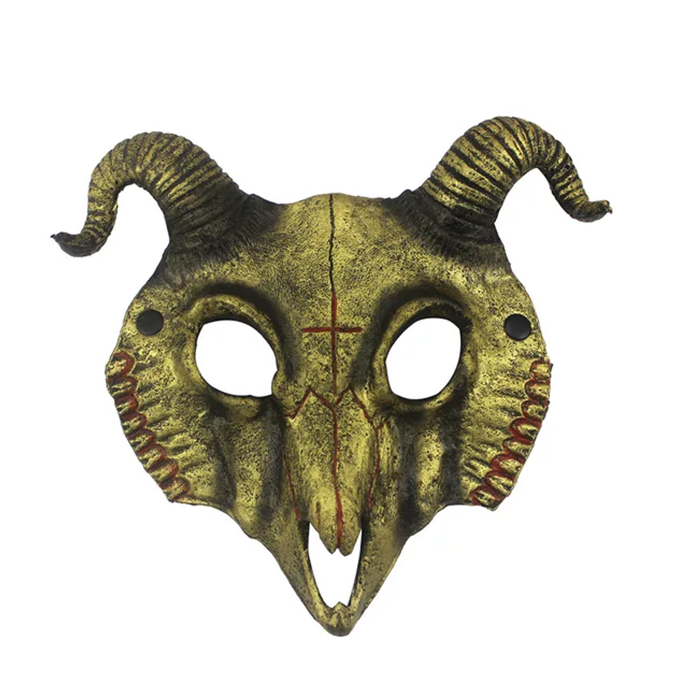 Masque de démon Halloween mascarade horreur mouton crâne corne tête masque bélier corne chèvre crâne masque Halloween fête Cosplay Costume décor