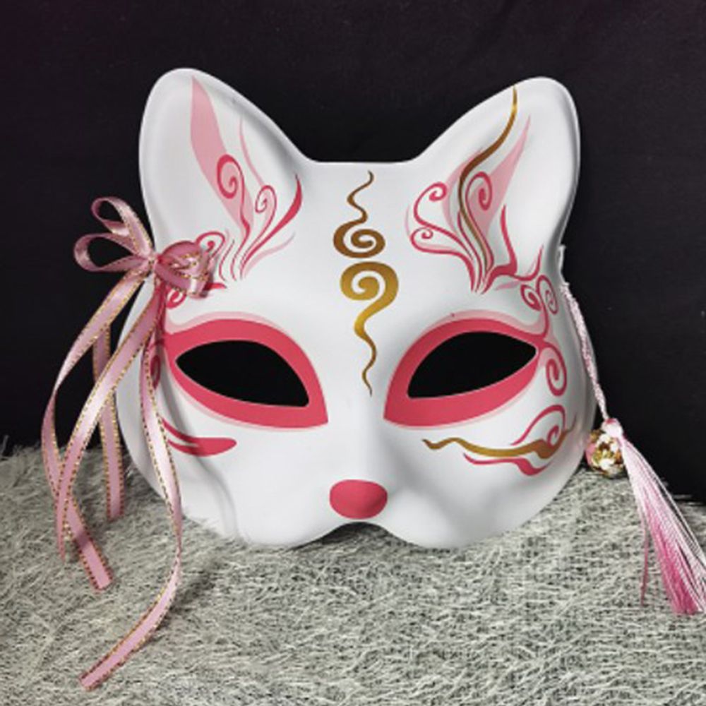 Nouveau masque de renard jeu de rôle carnaval dessiné à la main anime diable demi-visage masque de chat festival fête jeu de rôle accessoire masque