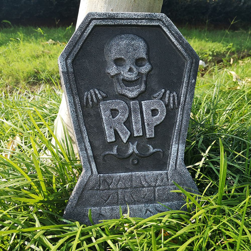 1pc Mousse Squelette Halloween Décorations pour Maison Tombe Chauve-Souris Fête Fournitures Halloween Accessoires Horreur Maison Accessoires Rip Tombstone