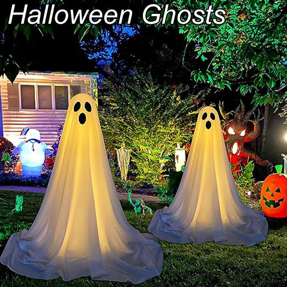 130CM Outdoor Ghost LED Decoration for Front Porch Halloween