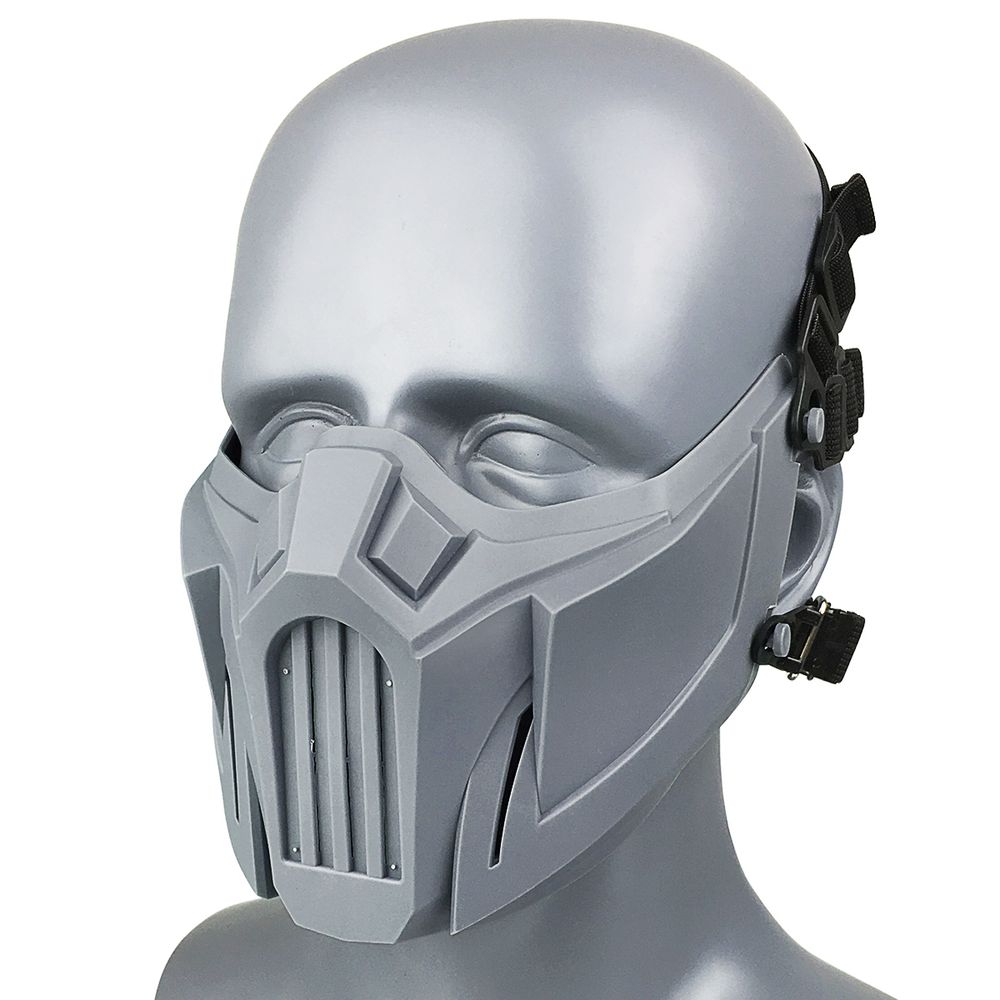 Masque tactique demi-visage Airsoft REikirc réglable CS Cosplay Halloween masques militaires