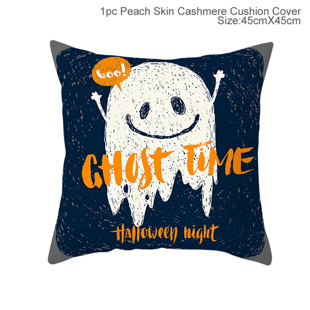 Décoration d'Halloween pour la maison, dessin animé, citrouille, chauve-souris, fantôme, taie d'oreiller, fournitures de fête d'Halloween, accessoires, ornement d'Halloween
