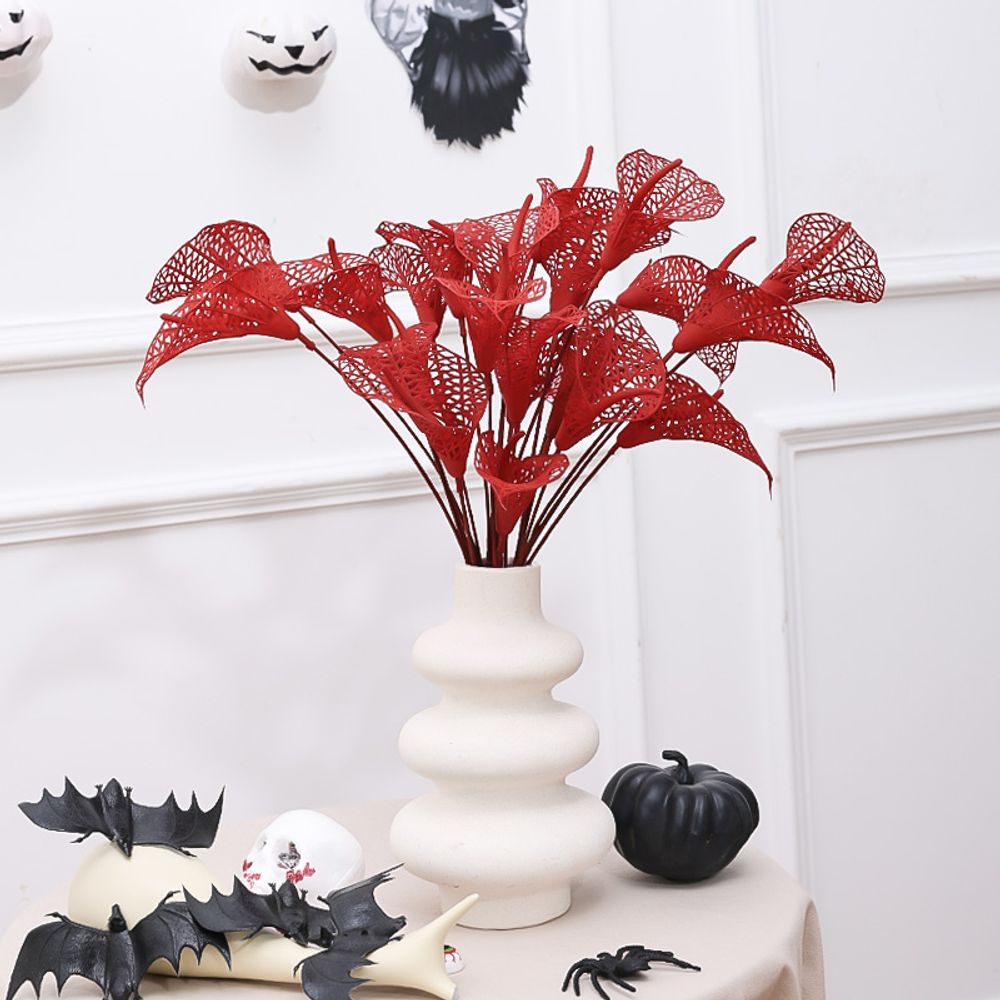2PCS Simulation Fleur Halloween M esh Fleur Taro Branche Décoration de la Maison Halloween Decoration13262_X2