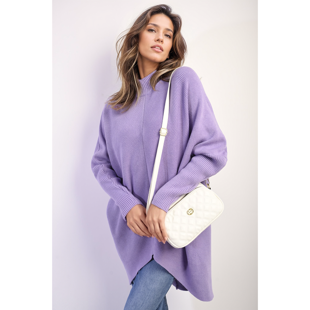 Turtle Neck Longline Knitted Jumper