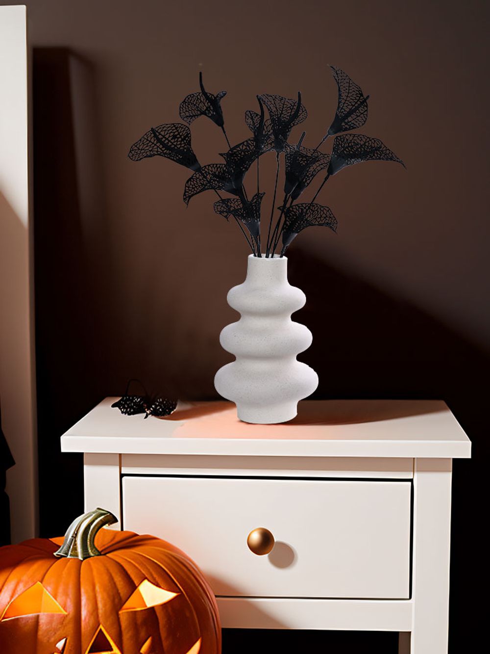 2PCS Simulation Fleur Halloween M esh Fleur Taro Branche Décoration de la Maison Halloween Decoration13262_X2