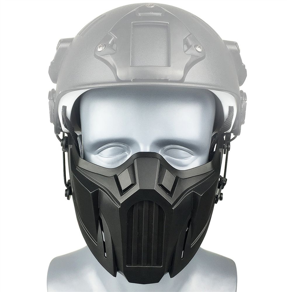 Masque tactique demi-visage Airsoft REikirc réglable CS Cosplay Halloween masques militaires