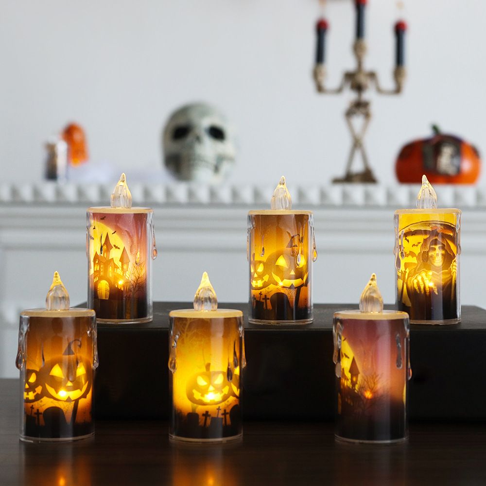 Halloween LED Ghost Pumpkin Horror Candle Lights