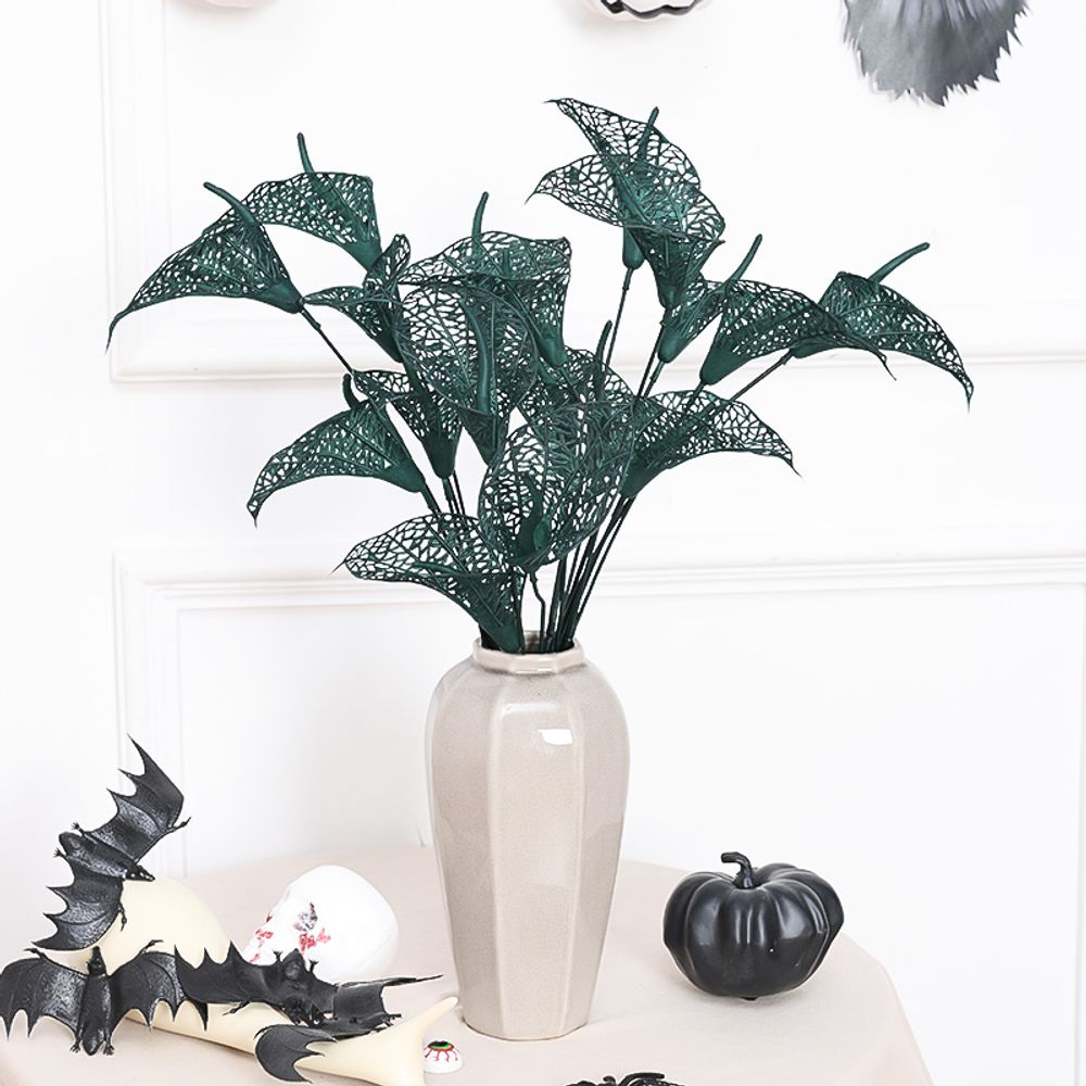 2PCS Simulation Fleur Halloween M esh Fleur Taro Branche Décoration de la Maison Halloween Decoration13262_X2