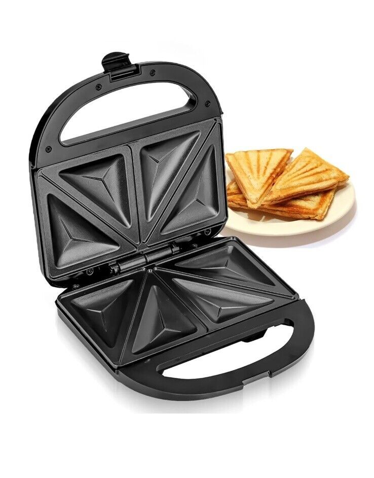 Geepas Toastie Maker 2 Slice Sandwich Toaster Machine Non-Stick Easy Clean