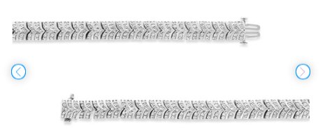 .925 Sterling Silver 3.00 Cttw Diamond Chevron Link Bracelet (I2 - I3 Clarity, I - J Color) - Size 7.25" - MegIan's Market