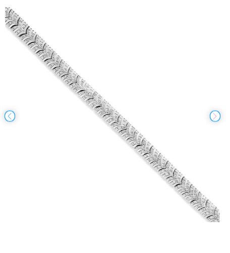 .925 Sterling Silver 3.00 Cttw Diamond Chevron Link Bracelet (I2 - I3 Clarity, I - J Color) - Size 7.25" - MegIan's Market