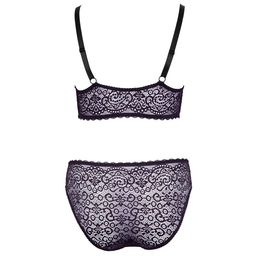 Cottelli Curves Delicate Lace Bralette And Briefs Size: X Large
