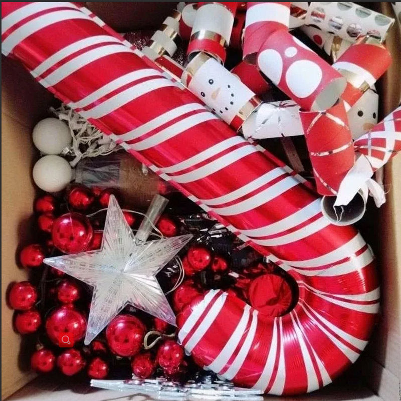Holiday Party Christmas Crutch Candy Balloons x 6