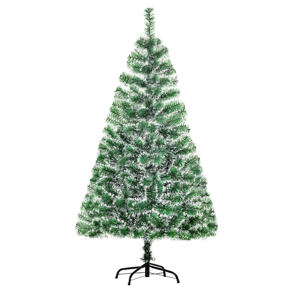Homcom 5ft Indoor Christmas Tree Artificial Deco Xmas Gift Metal Stand 416 Tips